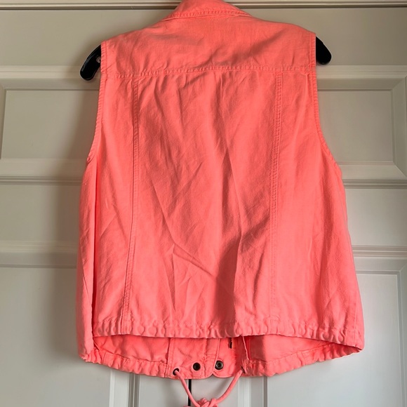 J.Crew Neon linen blend vest - Picture 4 of 5